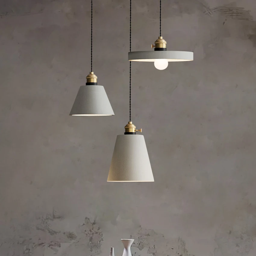

Retro Industrial Cement Pendant Light Nordic Pendant Lamp Creative Personality Bar Bedside Coffee Restaurant Decor Hanging Lamp