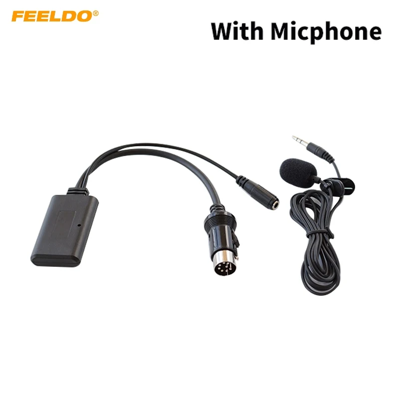 

FEELDO Car Aux-in Wireless Bluetooth Adapter Module Audio Receiver Aux Cable for Kenwood 13Pin CD/DVD Host AUX Cable #HQ6192