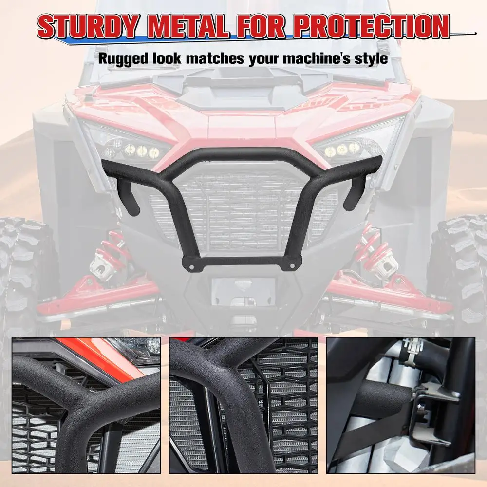US $198.13 KEMIMOTO UTV Rear Brush Guard Bumper Matte Black Compatible with Polaris RZR PRO XP 4 Premium Ultimate 2020 2021 2883748458