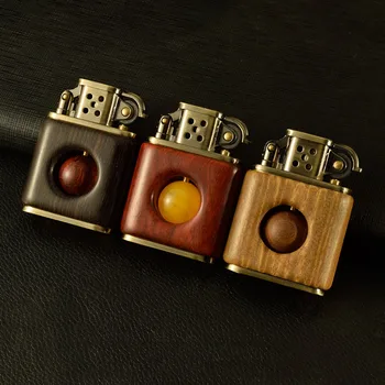 

ORIGINAL Zorro Sandalwood shell copper insert lighter metal windproof kerosene lighter men's smoking gift