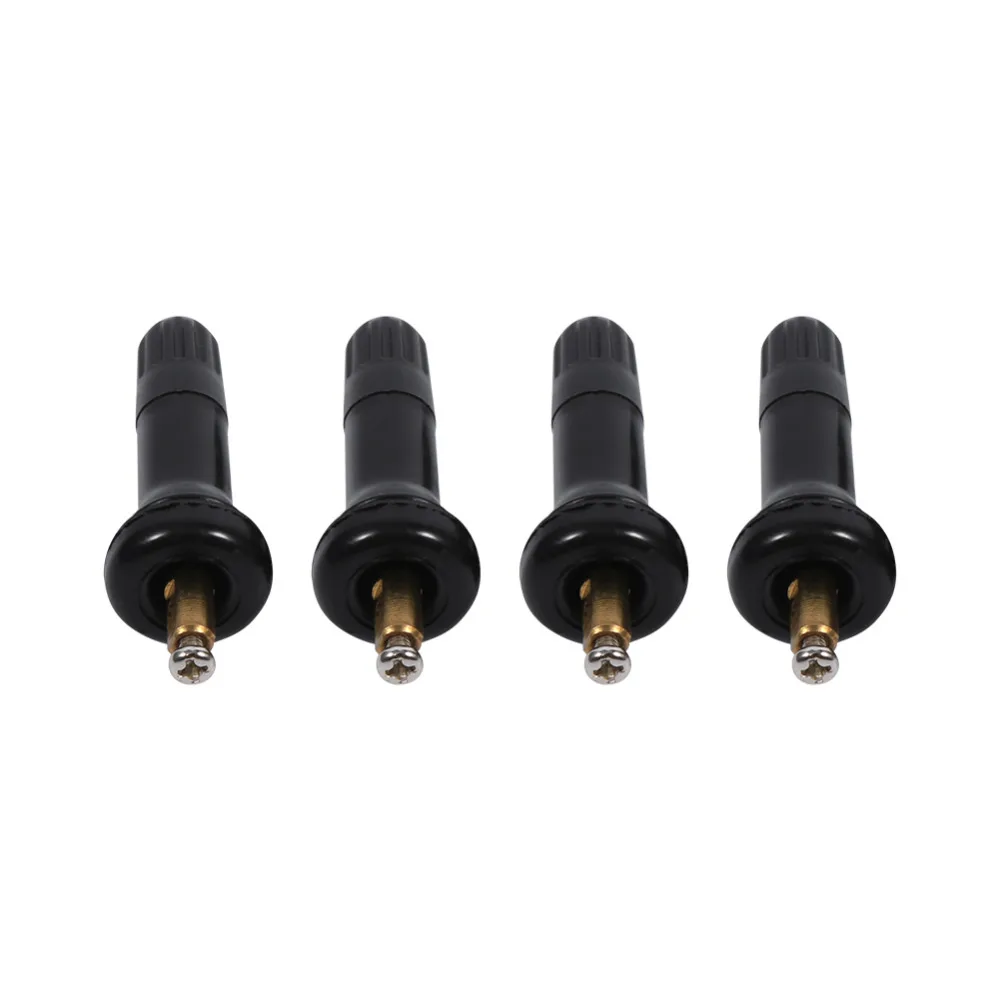 Car Tire Pressure Monitor Motorcycle Tire Pressure Monitor Car Tire Pressure Sensor 4Pcs TPMS Tire Pressure Monitoring System Anti-explosion Snap In Tire Valve Stems Rubber & Pure Copper
