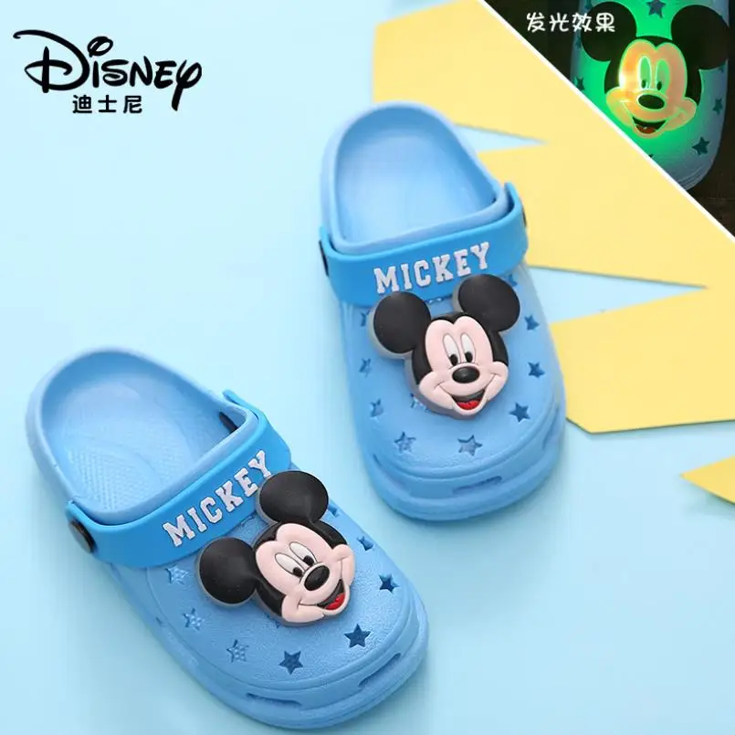 Детские сандалии Disney с Микки Маусом пляжная обувь для девочек и мальчиков