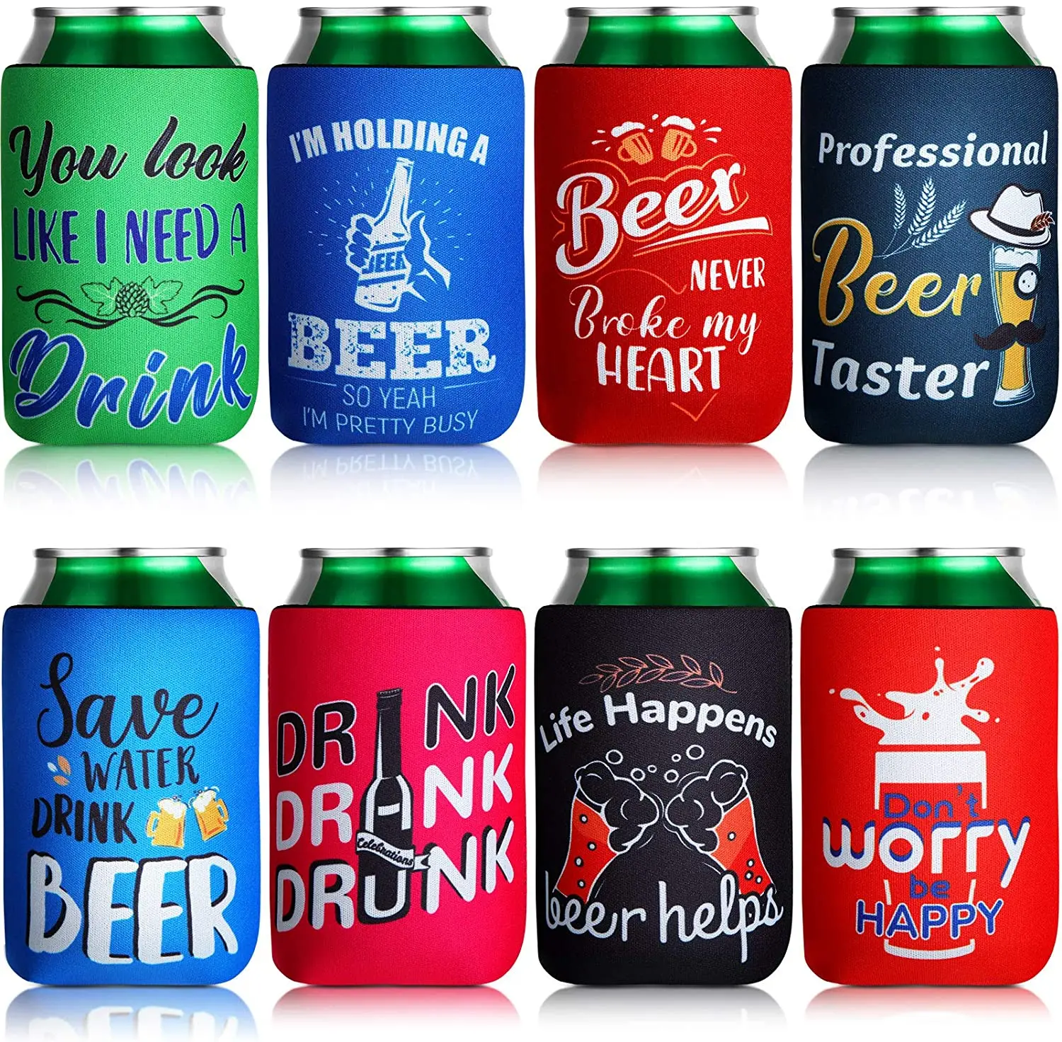 

Beer Can Sleeves Beer Can Coolers Funny Quotes Neoprene Drink Cooler Sleeves for Cans and Bottles
