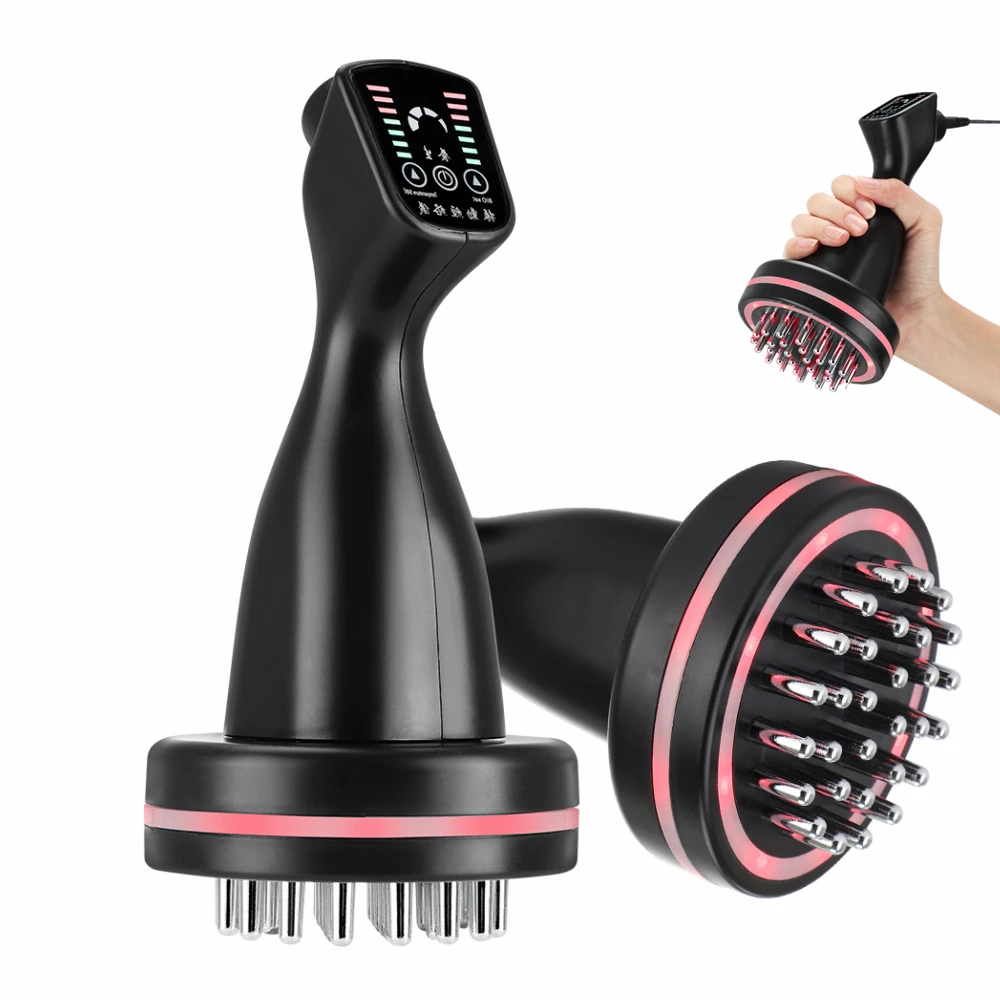 Microcurrent Electric Meridian Massage Brush Body Scraping Vibration