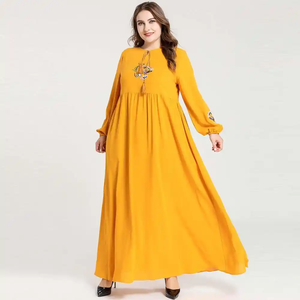 smock maxi dress with sleeves