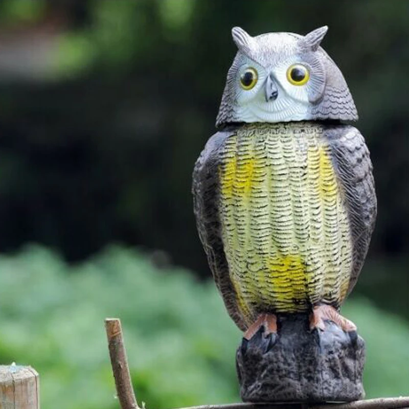 

Defenders Wind Action Owl Decoy Deterrent Scares Birds Scarer Repeller for Garden DNJ998