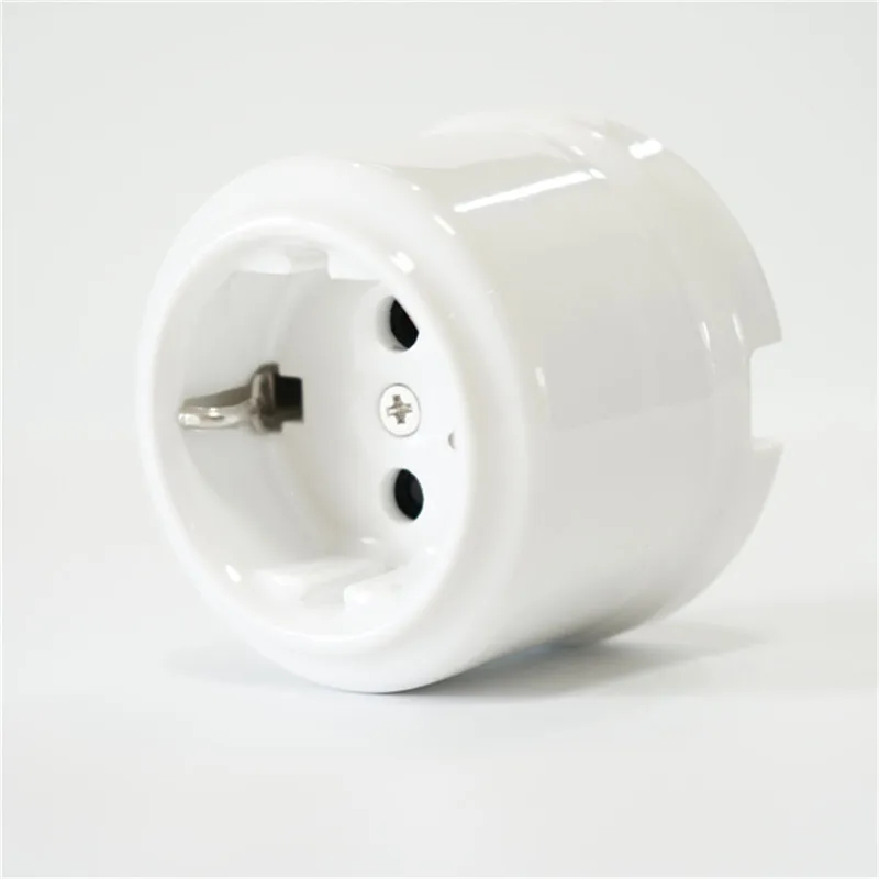 tomada eletrica vintage retro tomada de ceramica porcelana alemanha 240v16a 02