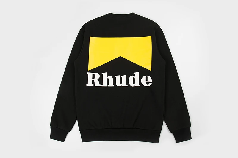 Новая уличная хлопковая толстовка с капюшоном RHUDE X Maxfield LA для мужчин и женщин, лучшее качество, толстовки с капюшоном, пуловер с эффектом потертости