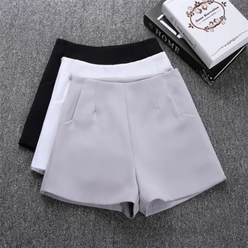 

GAOKE 2020 New Women Summer High waist A-Line Shorts Casual Suit Shorts Women Solid Color Short Pants Ladies Shorts 717408