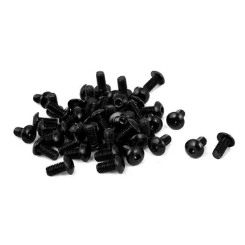

Button M5 x 10mm Hex Head Screw Cap Black 50