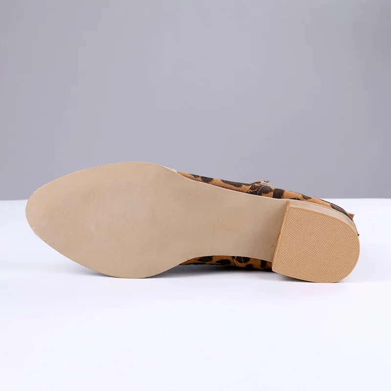 Slip On Women Ankle Boots Pointed Toe PU Leather Low Heels Shoes Woman Booties Sexy High Heels Size 35-43