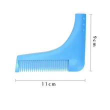 Mens Facial Hair Beard Shaper Mold Plastic Guide Template Brush Combs Lines Symmetry Trim Shaping Barber Salon Styling Tool
