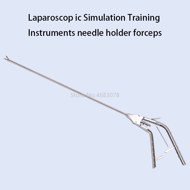 

1piece Medical Stainless Steel Curve Laparoscopic Simulation Training Instruments needle holder forceps Educational Equipment