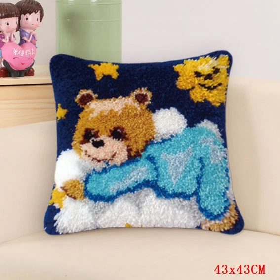 Набор ковриков "сделай сам", крючок, подушка, медведь, трава, грубая шерсть, крючок с защелкой, наборы, вышивка крестиком, ковровое покрытие, вышивка, сегмент, вышивка - Цвет: ABZ049