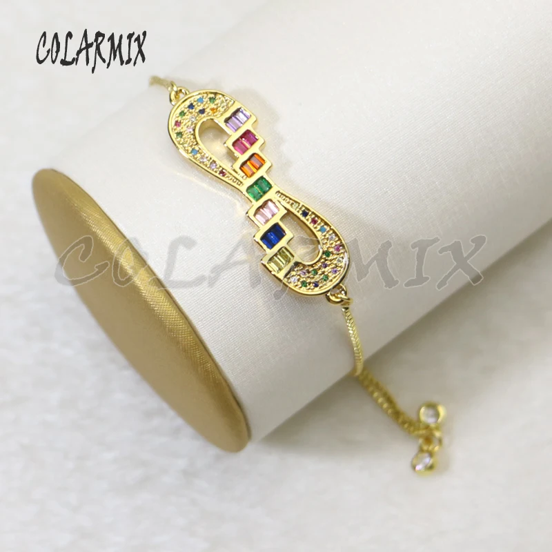 10 шт wire wrap браслеты 8 Форма Кристалл Модные браслеты с подвесками кристалл аксессуары соединители браслеты для женщин 5734