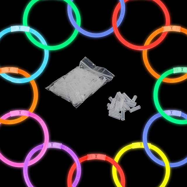 50Pcs Multifunction Colorful Luminous Party Fluorescence Light Glow Sticks Bracelets Necklaces Neon For Party Wedding Props 3