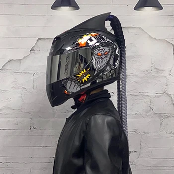 

Motorcycle Full Face Helmet Motorcycle Racing Double Mirror Helmet