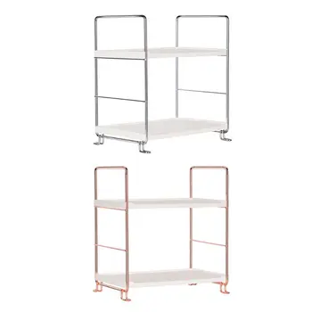 

2 Tier Multifunction Stackable Shelf Organizer for Spices Cosmetics Kitchen Bathroom Storage Rack Holder