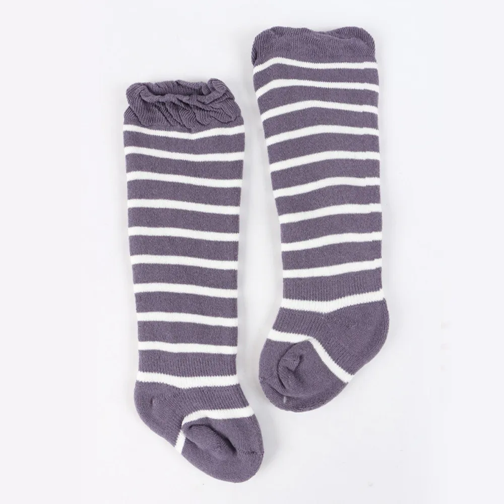 Детские носки, детские гольфы для девочек, полосатые носки с бантиком, детские носки, вертикальные, H5