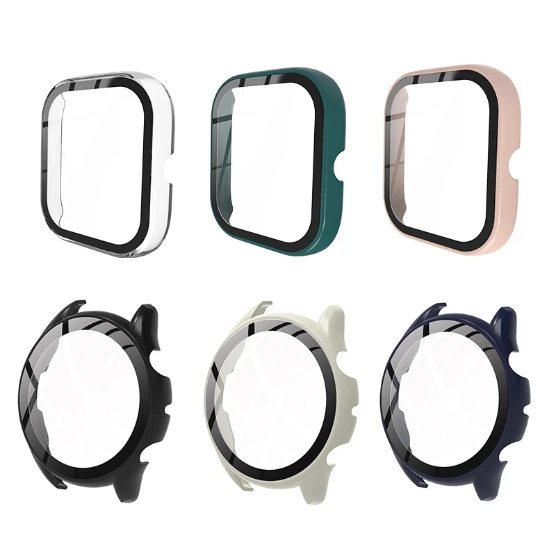Amazfit GTR 3 Pro GTR 2/2e/GTS 4 용 PC 케이스 + 강화 유리 Amazfit GTS 3 케이스 범퍼 쉘용 미니 Smartwatch 보호 커버