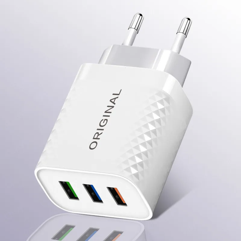 Quick Charge 3.0 EU/US Plug USB Charger For Phone Adapter For iPhone 12 Pro XR Tablet Portable Wall Mobile Charger Fast Charging usb charger Chargers