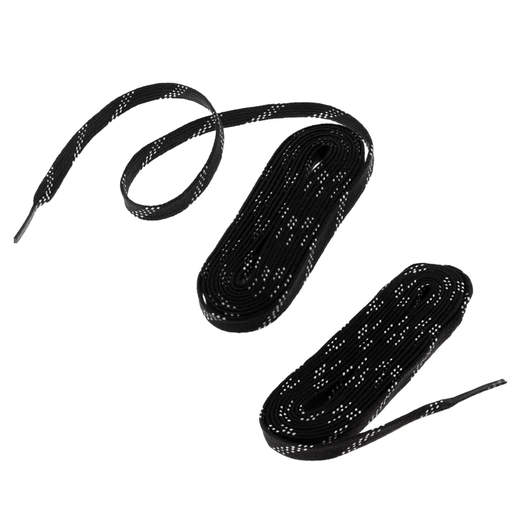 3 Pairs Ice Hockey Skate Flat Laces Shoelace Skating Inline Accessories Black White Red
