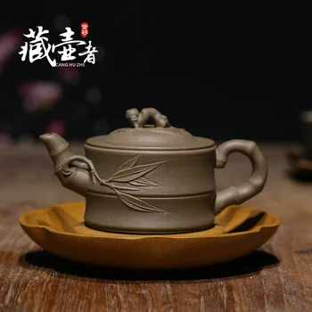 

Yixing purple clay teapot famous artisan teapot Kung Fu tea set original mine Longshan qingduan Zhuduan pot