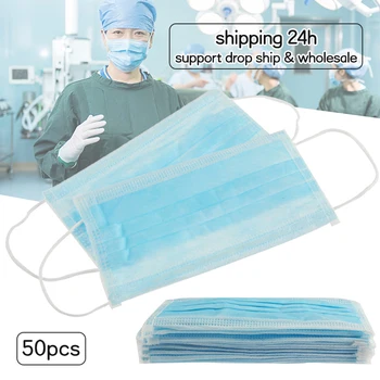 

Disposable Face Mask 3 Layer Anti Influenza Anti Dust Dustproof Facial Protective Respirator Mouth Cover kids eusable dust kf80