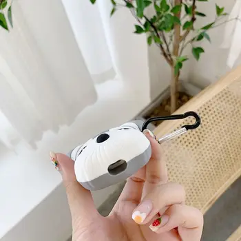 

Cute Pet Dog Style Protective Cover Silicone Case for Airpods 1/2 with Carabiner