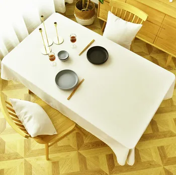 

Solid color Tablecloth Living Room Dining Table Decorative Tablecloth Waterproof Oil Resistant Tablecloth