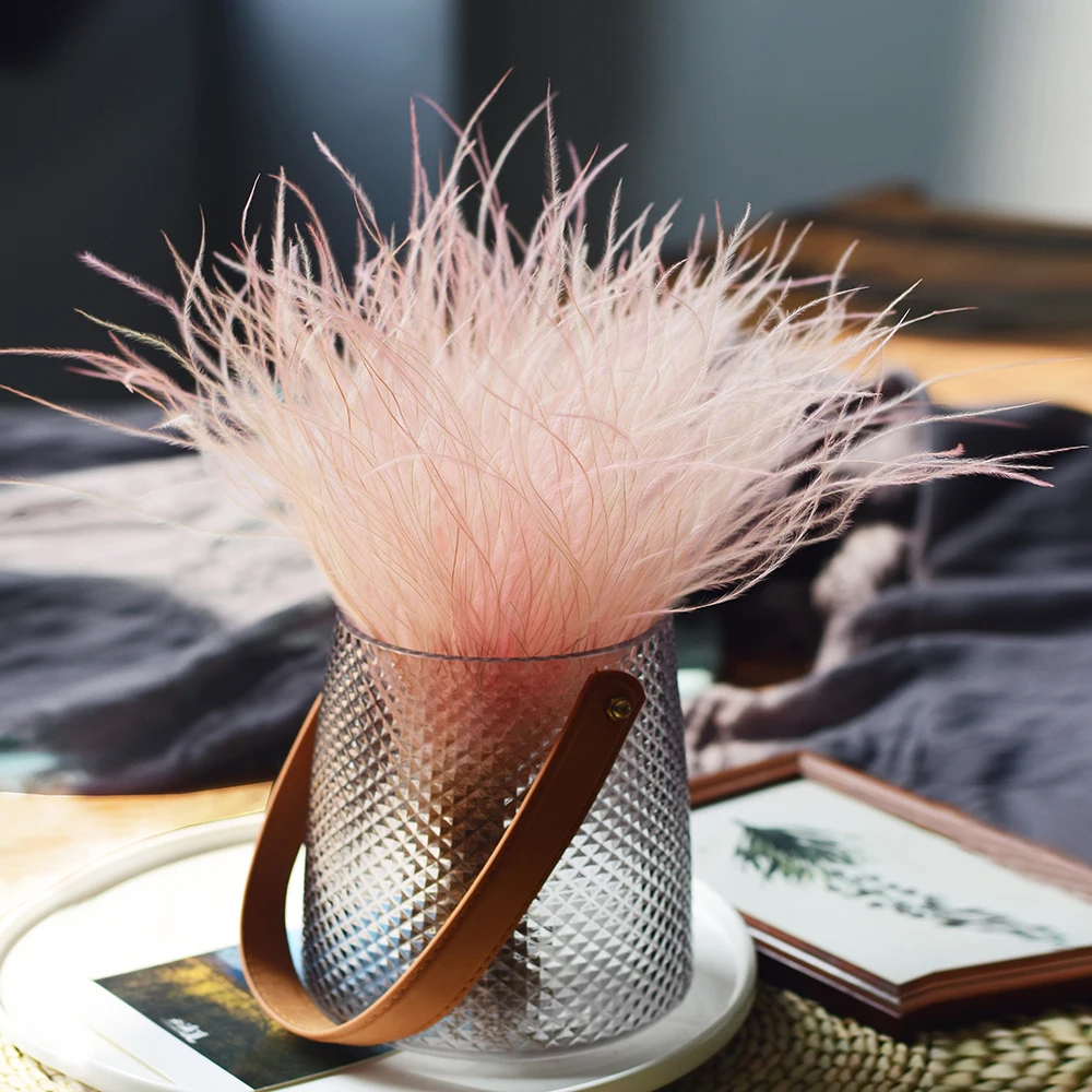 

Сухоцветы натуральные, травяной букет из перьев, вечный сухой цветок для свадебного украшения дома, аксессуары для гостиной