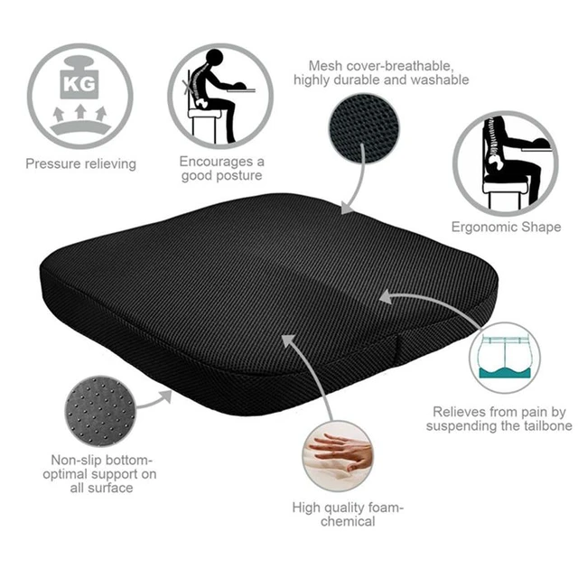 Orthopedic Chair Cushion Office Back Pain - Cushion Non-slip Memory Foam  Back - Aliexpress