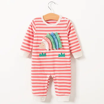 

Autumn Baby Boy Girl Casual Romper Infant Cartoon Anima Stripe Pattern Long Sleeve Children Bodysuit Jumpsuit Outfits New