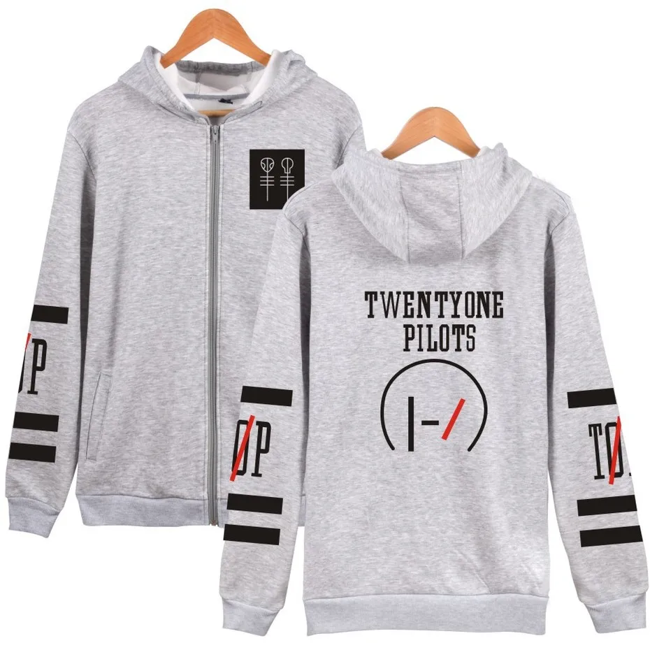  ZOGAA Men Women Hoodies Twenty One Pilots Hip Hop Music Character Pattern Hoodie Autumn Winter Hood