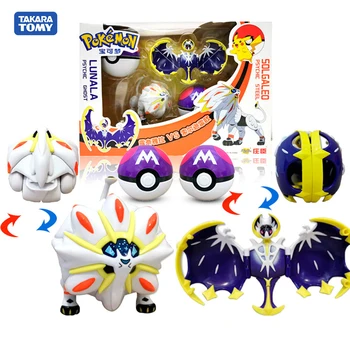 

Pokemon Deformation Pokeball Pocket Monster Action Figure Toys Solgaleo Lunala Charizard Squirtle Mewtwo Model Gift For Children