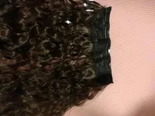 NICESY-extensiones de cabello sintético largo ondulado para mujer, pelo sintético de alta temperatura, color negro, 22 pulgadas, 5 Clips