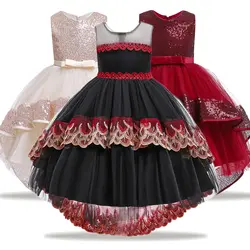 Элегантное платье для девочек 2019 Лето Нарядное платье для маленьких девочек Детские платья для девочек принцесса Вечеринка платье Vestido