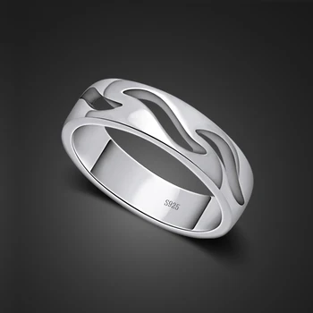 

Fashion Simple Design Hollow out leaves leaves Ring Woman 100% 925 Sterling Silver Ring Charm Hand Jewelry Gift