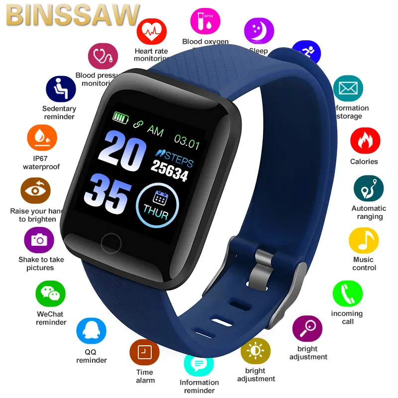 

BINSSAW New Smart Watches Men Heart Rate Monitor Blood Pressure Women Fitness Tracker Smartwatch Sport Wrist Watch IOS Android