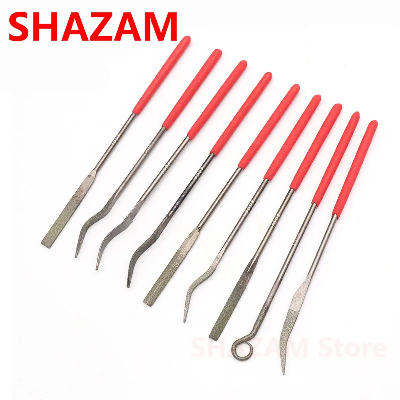 

Mini Rasp Diamond Needle File Set Grit 150 Assorted Bend Files Repair Grinding Hand Tools Wood Grinding Hand File Tools 3x140mm