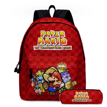 

Super Mario Bros Fashion Canvas Backpacks Rucksacks Cartoon School Backpack Casual student Bags travel Knapsack Unisex New