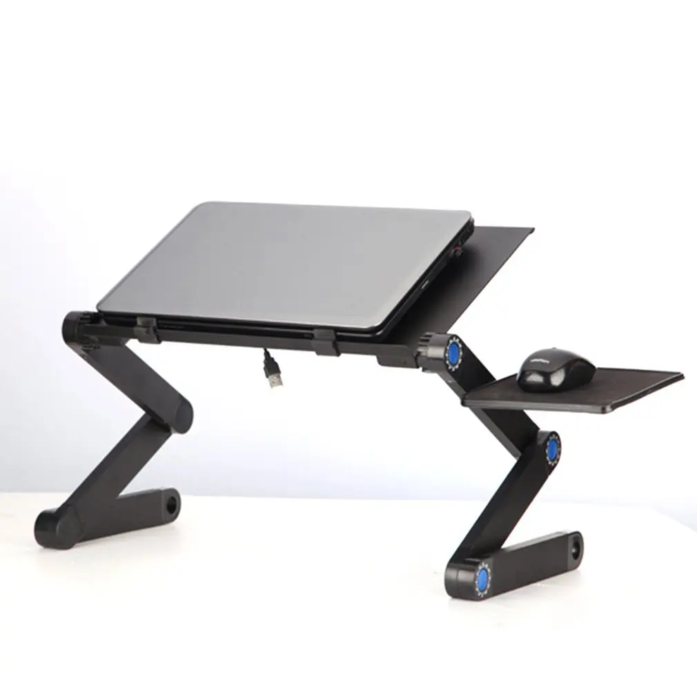 Billede af Aluminium Alloy Laptop Desk Folding Portable Laptop Table Notebook Desk Table Stand Bed Sofa Desk Tray Book Holder