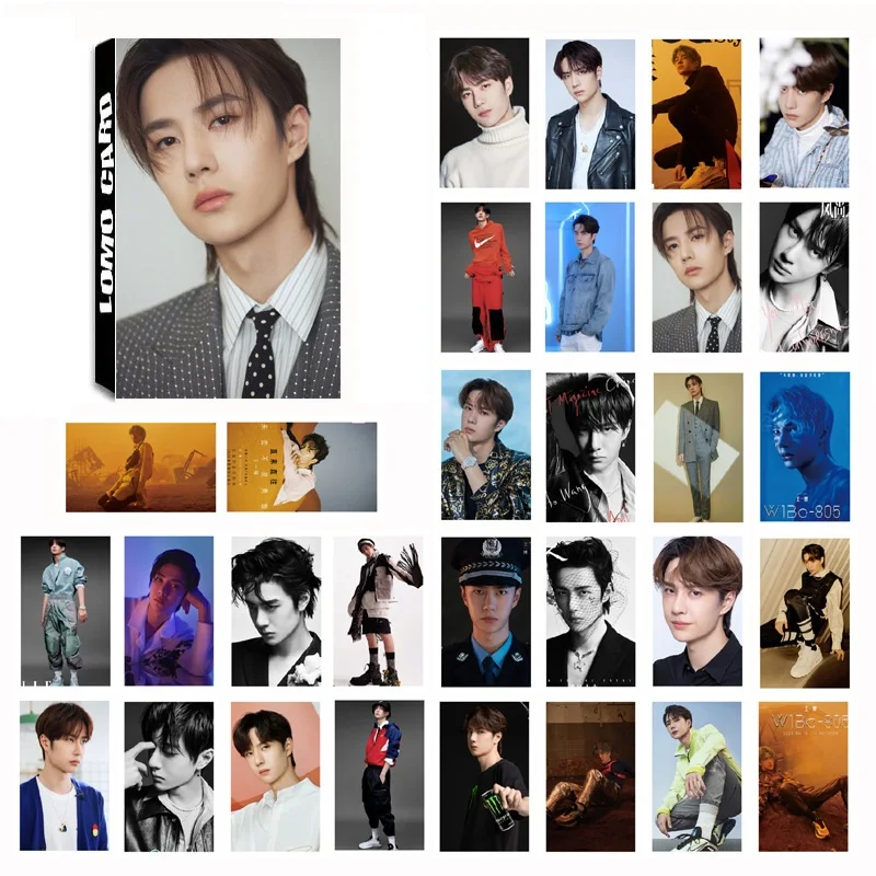 Мини-открытка Чэнь Цинь Лин ЛОМО 30 листов/комплект Xiao Zhan Wang Yibo Star сделай сам