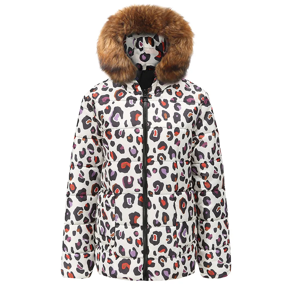 Свободные куртки Ostrich женские пальто осень зима Chaqueta Mujer Jaqueta Леопард S~ 2XL Casaco женская короткая куртка N30 - Цвет: Коричневый