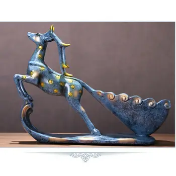 

Unique Design Resin Animal Deer Wine Rack Home Furnishing Ornaments Creative Bottle Living Room Ornaments