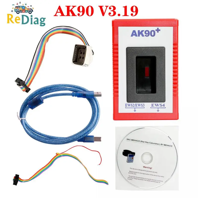 Бесплатная доставка AK90 ДЛЯ BMW V3.19 + OBD2 автомобильный ключевой программатор для EWS с