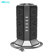 Блок питания Tower 12 US Outlet сетевой фильтр электрическая зарядная станция с 5 USB 6.5ft удлинитель для телефонов планшетов