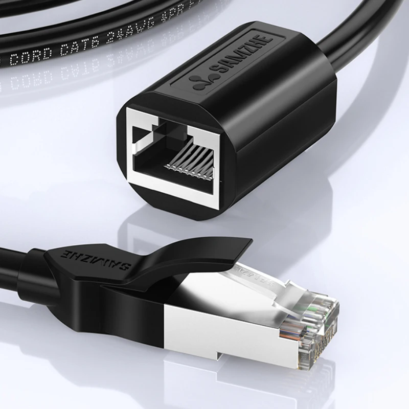SAMZHE RJ45 Ethernet Удлинительный кабель адаптер CAT 6 сетевые патч корды экранированные