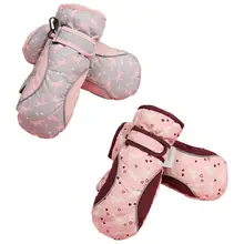 Детские Лыжные варежки, теплые зимние снежные бои, вакуумные хлопковые и бархатные утолщенные водонепроницаемые Нескользящие дышащие