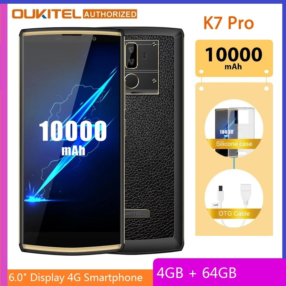 OUKITEL K7 Pro смартфон на Android 9 0 восемь ядер экран 6 дюйма 4 Гб + 64 ГБ|Смартфоны| |